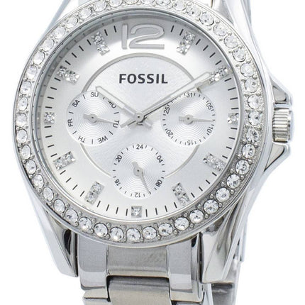 Renoveret fossil Riley ES3202 Chronograph Diamond Accents Dameur