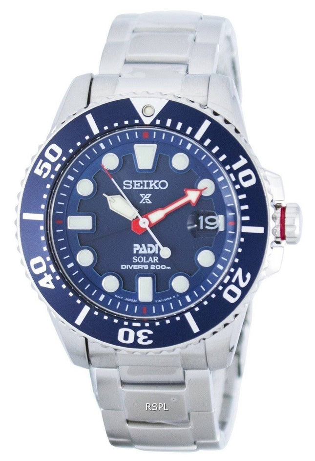 Renoveret Seiko Prospex PADI Special Edition Solar Diver&#39,s SNE435 SNE435P1 SNE435P 200M Herreur