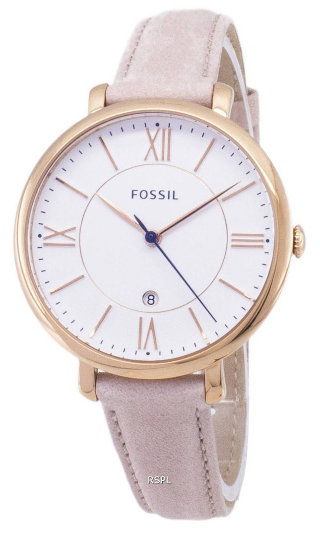 Refurbished Fossil Jacqueline Quartz Blush Lederarmband ES3988 Damenuhr