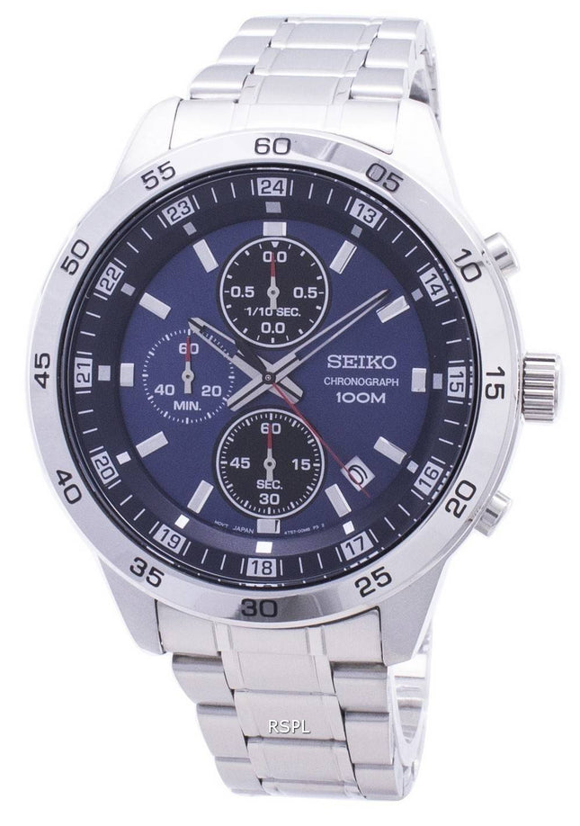 Renoveret Seiko Chronograph Quartz Analog SKS639 SKS639P1 SKS639P Herreur