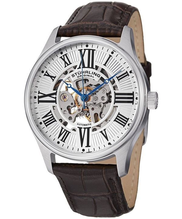 Renoveret Stuhrling Original Atrium Automatic Skeleton Dial 747.01 herreur