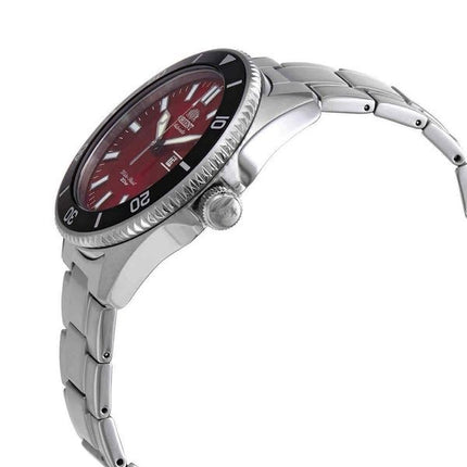 Renoveret Orient Sports Rustfrit Stål Red Dial Automatisk Diver&#39,s RA-AA0915R19B 200M herreur