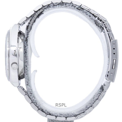 Renoveret Seiko 5 rustfrit stål sort skive automatisk SNK063J5 unisex ur