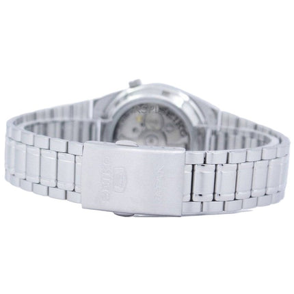 Renoveret Seiko 5 rustfrit stål sort skive automatisk SNK063J5 unisex ur