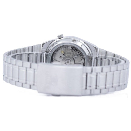 Renoveret Seiko 5 rustfrit stål sort skive automatisk SNK063J5 unisex ur