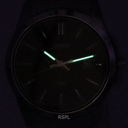 Renoveret Casio Analog rustfrit stål Black Dial Quartz MTP-VD03D-1A herreur