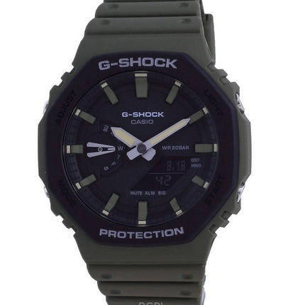 Renoveret Casio G-Shock Analog Digital Resin Rem Black Dial Quartz GA-2110SU-3A 200M herreur