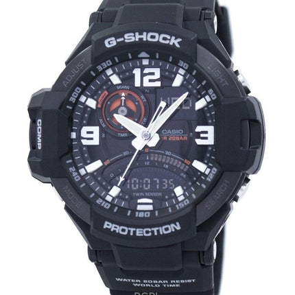 Renoveret Casio G-Shock Analog Digital Resin Rem Black Dial Quartz GA-1000-1A 200M herreur