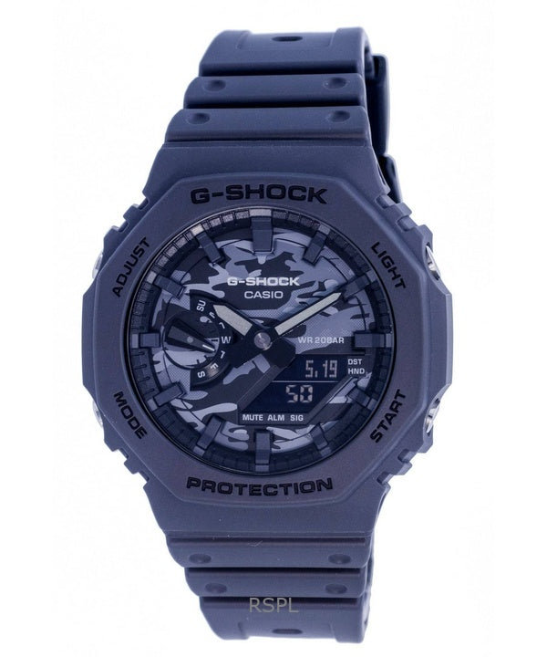 Renoveret Casio G-Shock Analog Digital Resin Rem Multicolor Urskive Quartz GA-2100CA-8A 200M herreur