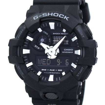Renoveret Casio G-Shock Analog Digital Resin Rem Black Dial GA-700-1B 200M herreur