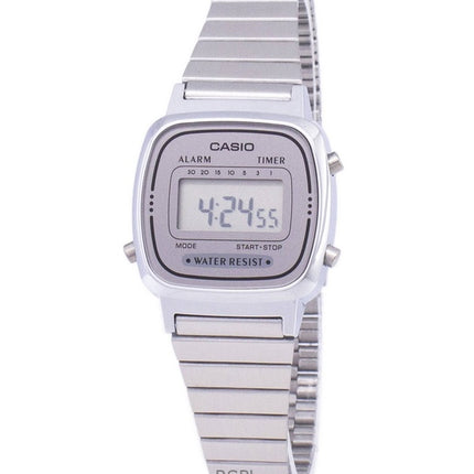 Renoveret Casio Digital Stainless Steel Quartz LA670WA-7DF Dameur