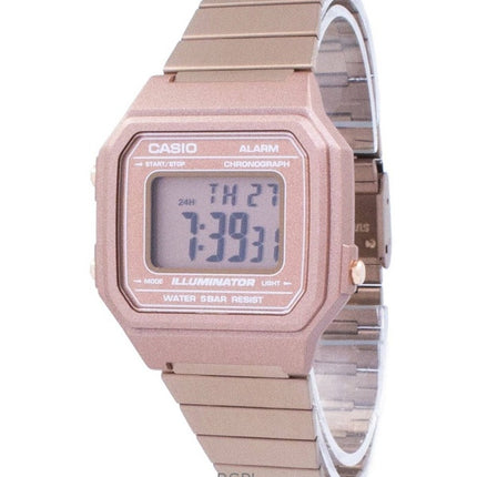 Renoveret Casio Vintage Digital Rose Gold Tone rustfrit stål Quartz B650WC-5A unisex ur