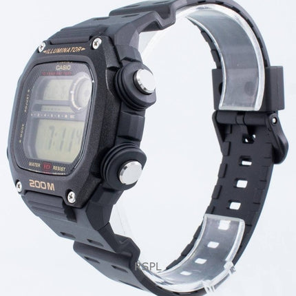 Renoveret Casio digital gummirem Quartz DW-291H-9AV 200M herreur
