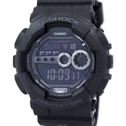 Renoveret Casio G-Shock Digital Resin Rem Quartz GD-100-1BDR 200M herreur