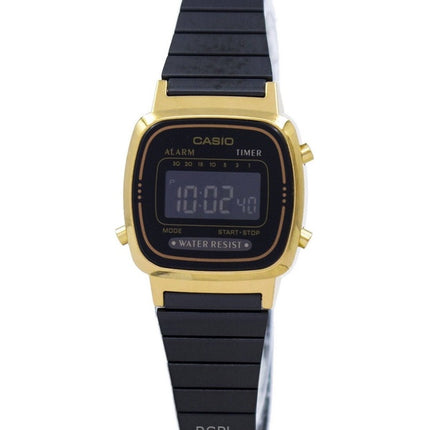 Renoveret Casio Vintage digitalt rustfrit stål kvarts LA670WEGB-1B dameur