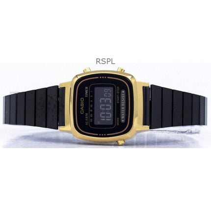 Renoveret Casio Vintage digitalt rustfrit stål kvarts LA670WEGB-1B dameur