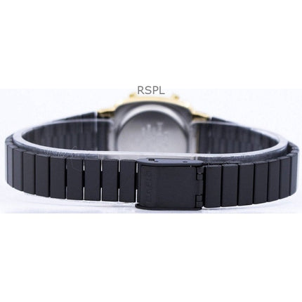 Renoveret Casio Vintage digitalt rustfrit stål kvarts LA670WEGB-1B dameur