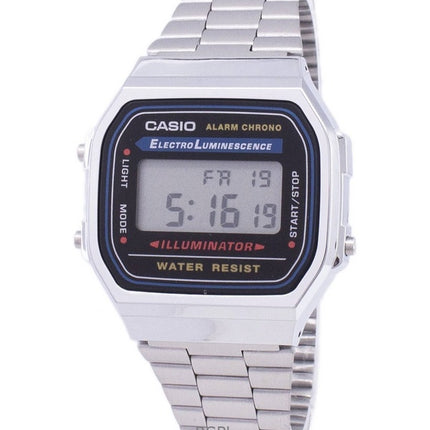 Renoveret Casio Digital Stainless Steel Quartz A168WA-1WDF unisex ur