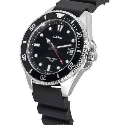 Renoveret Casio Standard Analog Resin Rem Black Dial Quartz MDV-10-1A1 herreur