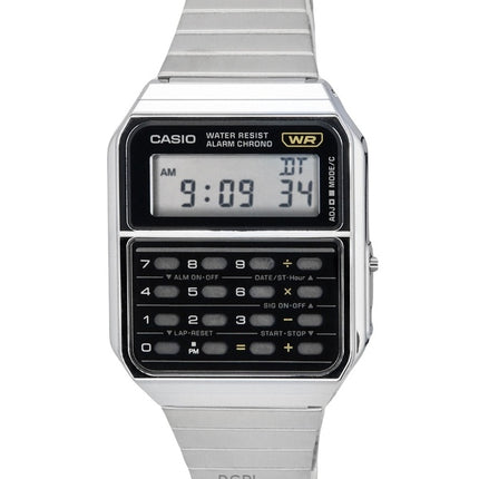Renoveret Casio Vintage digital lommeregner rustfrit stål kvarts CA-500WE-1A herreur