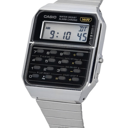 Renoveret Casio Vintage digital lommeregner rustfrit stål kvarts CA-500WE-1A herreur