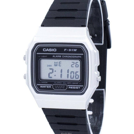 Renoveret Casio Vintage Digital Resin Rem Quartz F-91WM-7A unisex ur