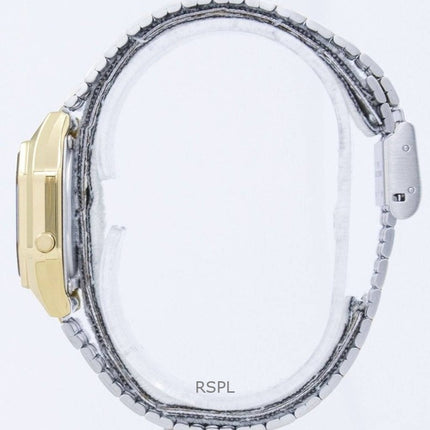 Renoveret Casio digitalt rustfrit stål kvarts LA680WGA-9DF dameur