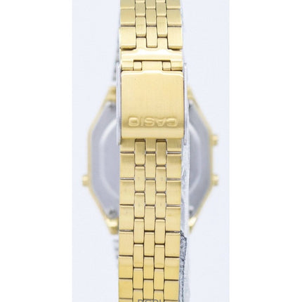 Renoveret Casio digitalt rustfrit stål kvarts LA680WGA-9DF dameur