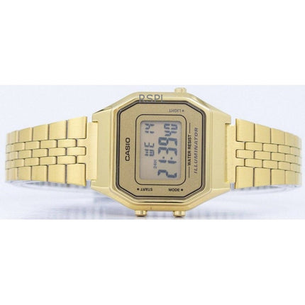 Renoveret Casio digitalt rustfrit stål kvarts LA680WGA-9DF dameur