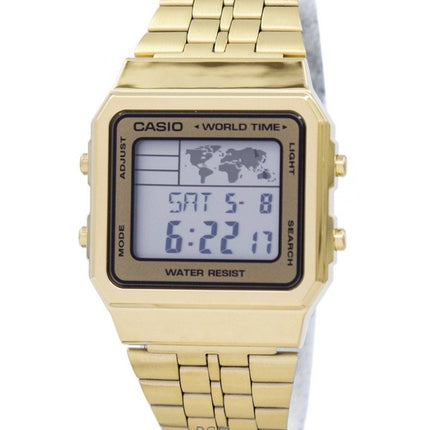 Renoveret Casio Digital Stainless Steel Quartz A500WGA-9DF herreur