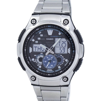 Renoveret Casio Chronograph World Time Analog Digital AQ-190WD-1AV herreur