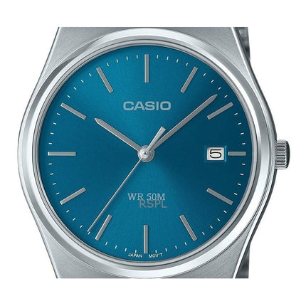 Renoveret Casio Standard Analog rustfrit stål Blue Dial Quartz MTP-B145D-2A2 herreur