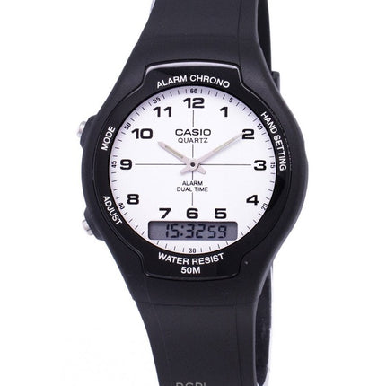 Renoveret Casio Analog Digital Dual Time Quartz AW-90H-7BVDF herreur