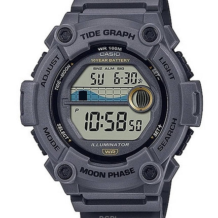 Renoveret Casio Youth Digital Tide Moon Phase Quartz WS-1300H-8AV 100M herreur