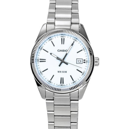 Casio analog rustfrit stål turkis urskive kvarts UTP-1302PD-2A2V unisexur
