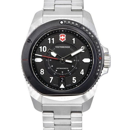 Victorinox Swiss Army Journey 1884 Antimagnetic Black Dial Quartz Diver's 242009 200M herreur