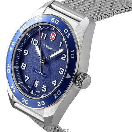 Victorinox Swiss Army rustfrit stål blå urskive automatisk 242045 100M herreur