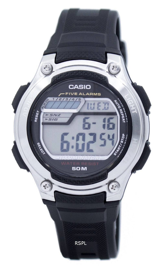 Casio Digital 5 alarmer Illuminator W-212H-1AVDF W-212H-1AV Herreur