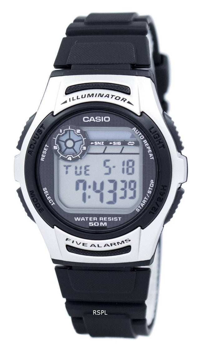 Casio ungdom Illuminator dobbelt tid Digital W-213-1AV W213-1AV Herreur