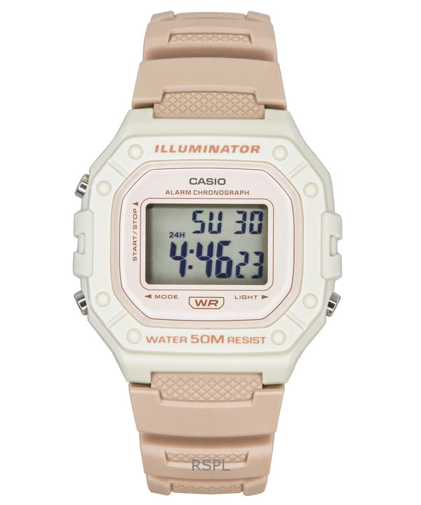 Casio POP digital harpiksrem kvarts W-218HC-4A2V unisexur