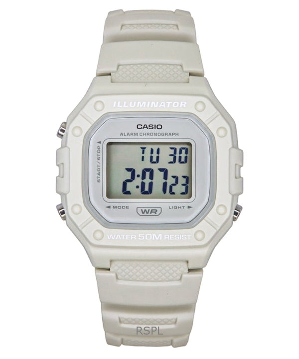 Casio Youth digital harpiksrem kvarts W-218HC-8AV unisexur