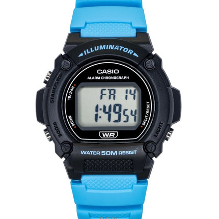 Casio Standard Digital Blå Harpiksrem Quartz W-219H-2A2V Herreur