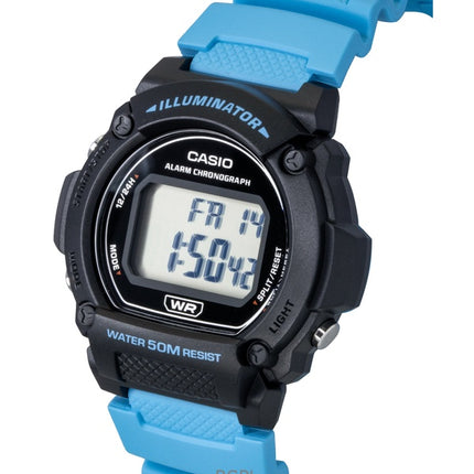 Casio Standard Digital Blå Harpiksrem Quartz W-219H-2A2V Herreur
