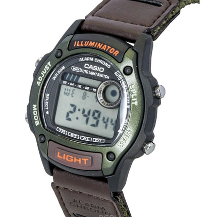 Casio Standard Digital Læder- og Stoffrem Quartz W-220HF-3AV Unisex Ur