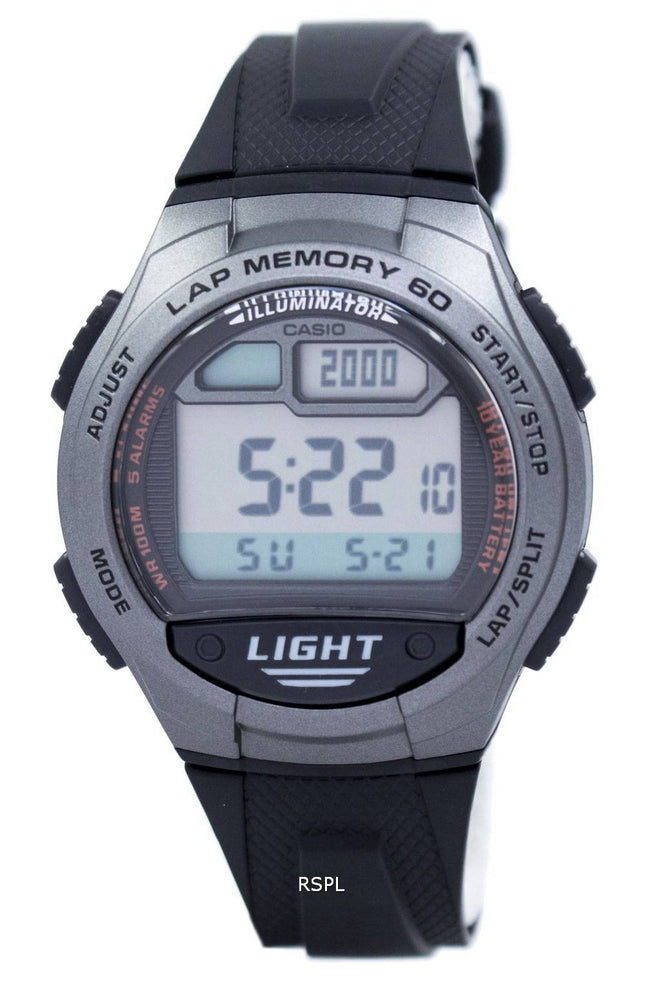 Casio ungdom Illuminator dobbelt tid Digital W-734-1AV W734-1AV Herreur
