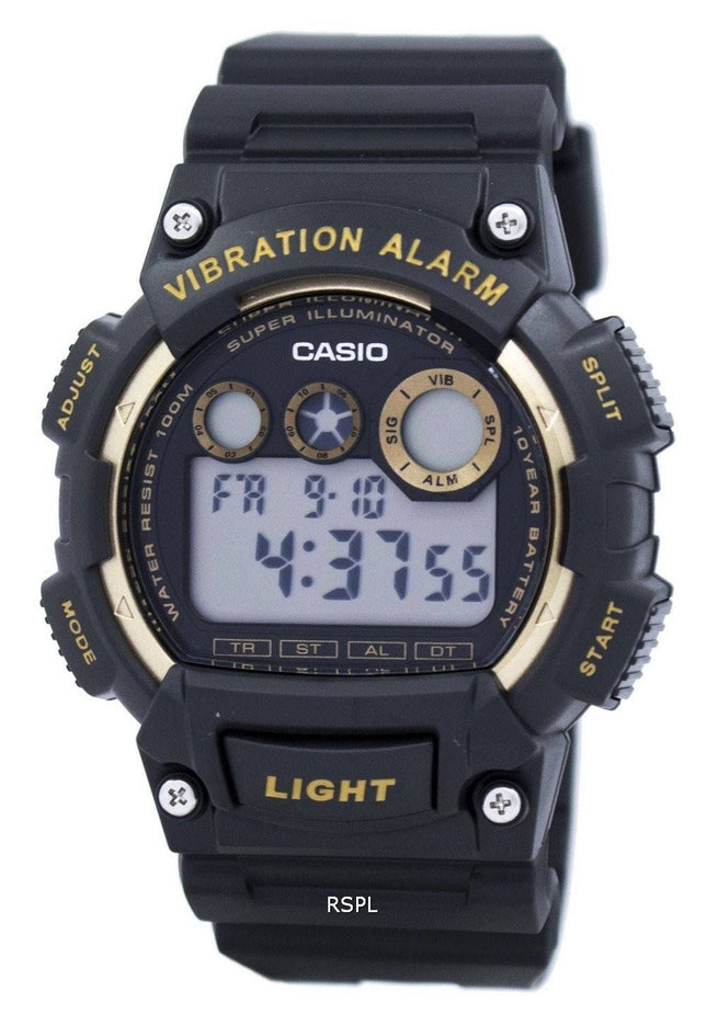 Casio Super Illuminator vibrationer Alarm Digital W-735H-1A2V Herreur