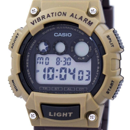 Casio Super Illuminator vibrationer Alarm Digital W-735H-5AV Herreur