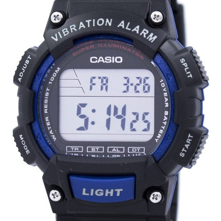 Casio Super Illuminator dobbelt tid vibrationer Alarm Digital W-736H-2AV Herreur