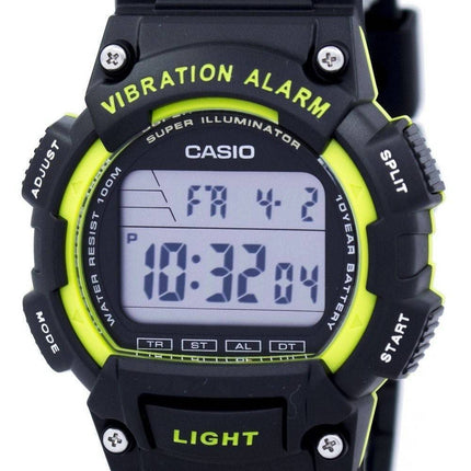 Casio Super Illuminator vibrationer Alarm dobbelt tid Digital W-736H-3AV Herreur