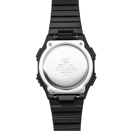 Casio digital harpiksrem sort urskive quartz W-738H-1AV 100M herreur